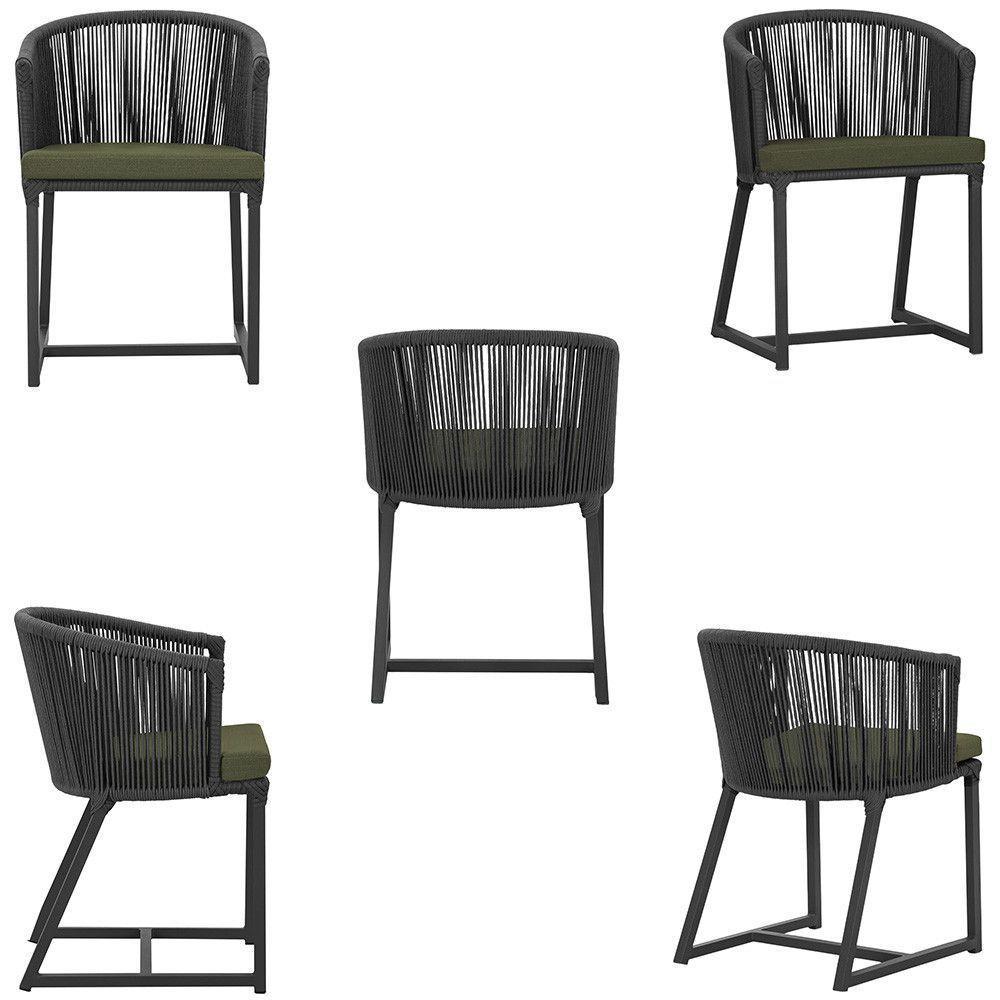 Mesa E 6 Cadeiras E Noronha Preto E13 Trama Original Preto - 5