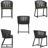 Mesa E 6 Cadeiras E Noronha Preto E13 Trama Original Preto - 5