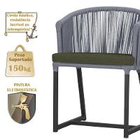 Mesa E 6 Cadeiras E Noronha Preto E13 Trama Original Prata