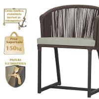 Mesa E 6 Cadeiras E Noronha Preto E3 Trama Original Marrom