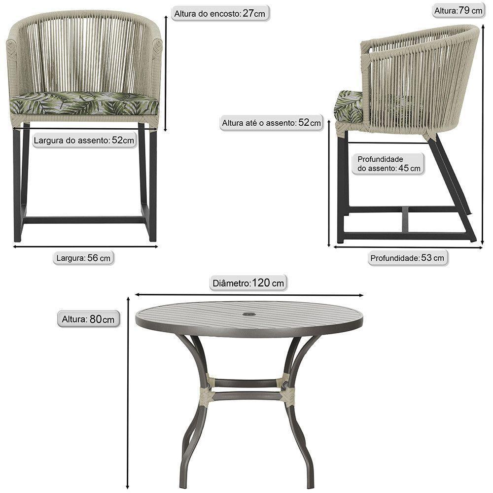 Mesa E 6 Cadeiras E Noronha Preto E5 Trama Original Rami - 2