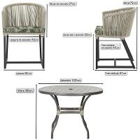 Mesa E 6 Cadeiras E Noronha Preto E5 Trama Original Rami - 2