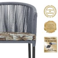 Mesa E 6 Cadeiras E Noronha Preto E6 Trama Original Prata - 3