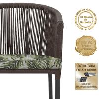 Mesa E 6 Cadeiras E Noronha Preto E5 Trama Original Marrom - 3