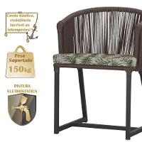 Mesa E 6 Cadeiras E Noronha Preto E5 Trama Original Marrom