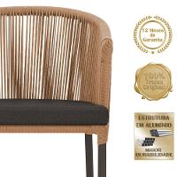 Mesa E 6 Cadeiras E Noronha Marrom E9 Trama Original Terra Cota