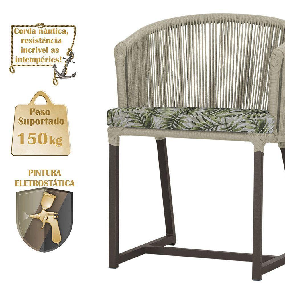 Mesa E 6 Cadeiras E Noronha Marrom E5 Trama Original Rami - 4