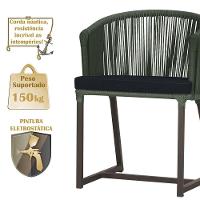 Mesa Com 6 Cadeiras De Jantar Noronha E12 Trama Original Verde