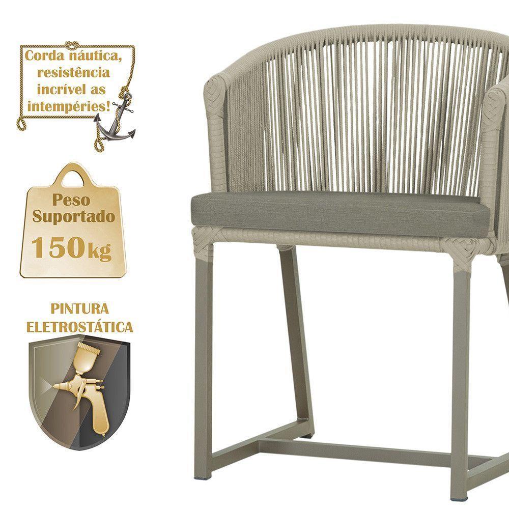 Mesa E 6 Cadeiras De Jantar Noronha Fendi E8 Trama Original Rami - 6