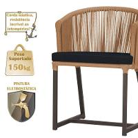 Mesa Com 6 Cadeiras De Jantar Noronha E12 Trama Original Terra Cota