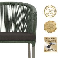 Mesa E 6 Cadeiras De Jantar Noronha Fendi E9 Trama Original Verde - 3