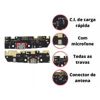 Conector De Carga Flex Com Placa Para Moto E5 G6 Play C.i