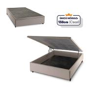 Cama Box Baú Casal Hellen Mustang Espuma D45 Branco