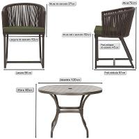 Mesa E 6 Cadeiras Jantar Noronha Marrom E13 Trama Original Marrom - 6