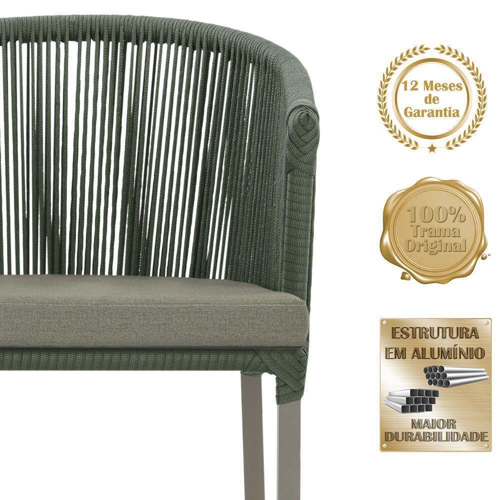 Mesa e 6 Cadeiras De Jantar Noronha Fendi E8 Trama Original Verde - 3