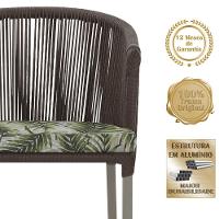 Mesa E 6 Cadeiras De Jantar Noronha Fendi E5 Trama Original Marrom - 3