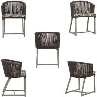 Mesa e 6 Cadeiras De Jantar Noronha Fendi E6 Trama Original Marrom - 5