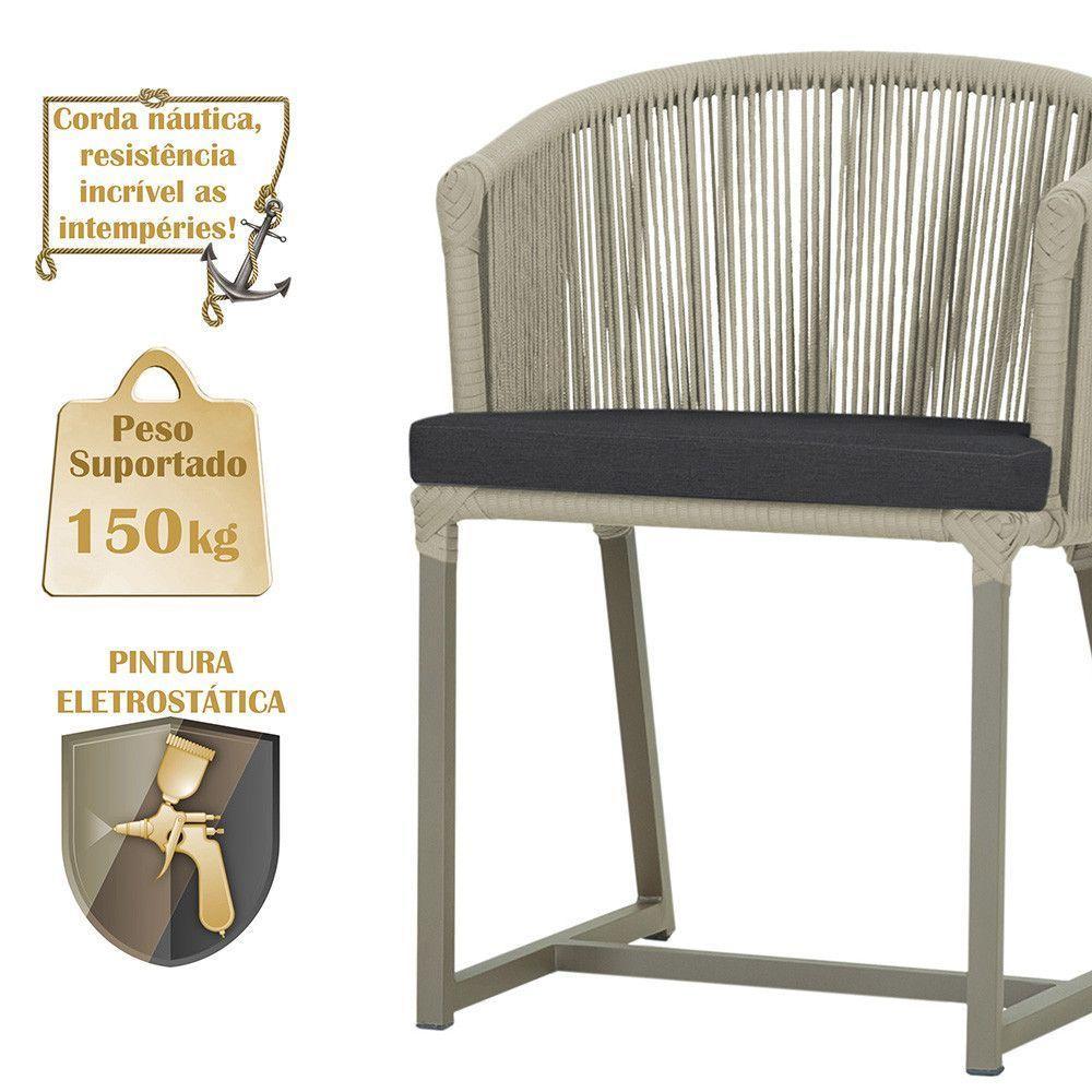 Mesa e 6 Cadeiras De Jantar Noronha Fendi e11 Trama Original Rami - 4