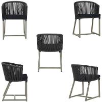 Mesa E 6 Cadeiras De Jantar Noronha Fendi E12 Trama Original Preto - 5