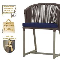 Mesa E 6 Cadeiras De Jantar Noronha Fendi E10 Trama Original Marrom