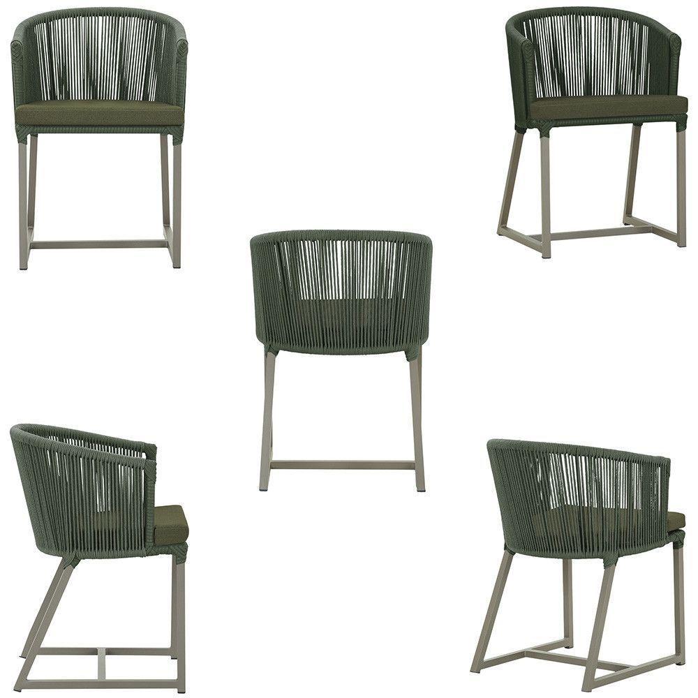 Mesa e 6 Cadeiras De Jantar Noronha Fendi E13 Trama Original Verde - 5