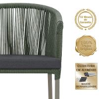 Mesa e 6 Cadeiras De Jantar Noronha Fendi E11 Trama Original Verde - 3