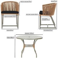 Mesa E 6 Cadeiras De Jantar Noronha Fendi E12 Trama Original Terra Cota - 2