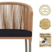 Mesa E 6 Cadeiras De Jantar Noronha Fendi E12 Trama Original Terra Cota - 3