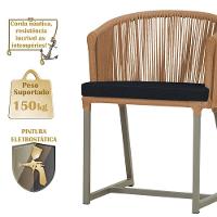 Mesa E 6 Cadeiras De Jantar Noronha Fendi E12 Trama Original Terra Cota