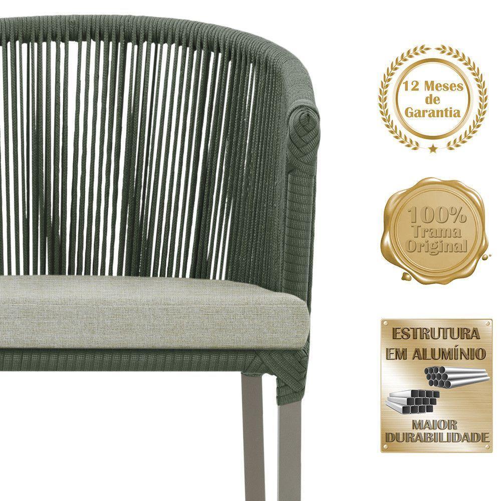 Mesa E 6 Cadeiras De Jantar Noronha Fendi E3 Trama Original Verde - 3