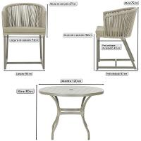 Mesa E 6 Cadeiras De Jantar Noronha Fendi E7 Trama Original Rami - 2