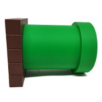 Porta Objetos Caneta Cano Com Base Tijolinhos 3d Decorativo Mario Geek Gamer - 2