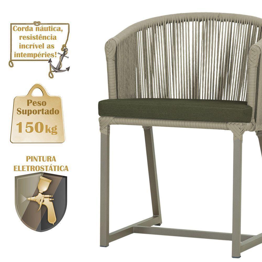 Mesa E 6 Cadeiras De Jantar Noronha Fendi E13 Trama Original Rami - 5