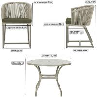 Mesa E 6 Cadeiras De Jantar Noronha Fendi E13 Trama Original Rami - 3