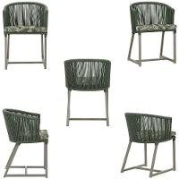 Mesa e 6 Cadeiras De Jantar Noronha Fendi E5 Trama Original Verde - 5