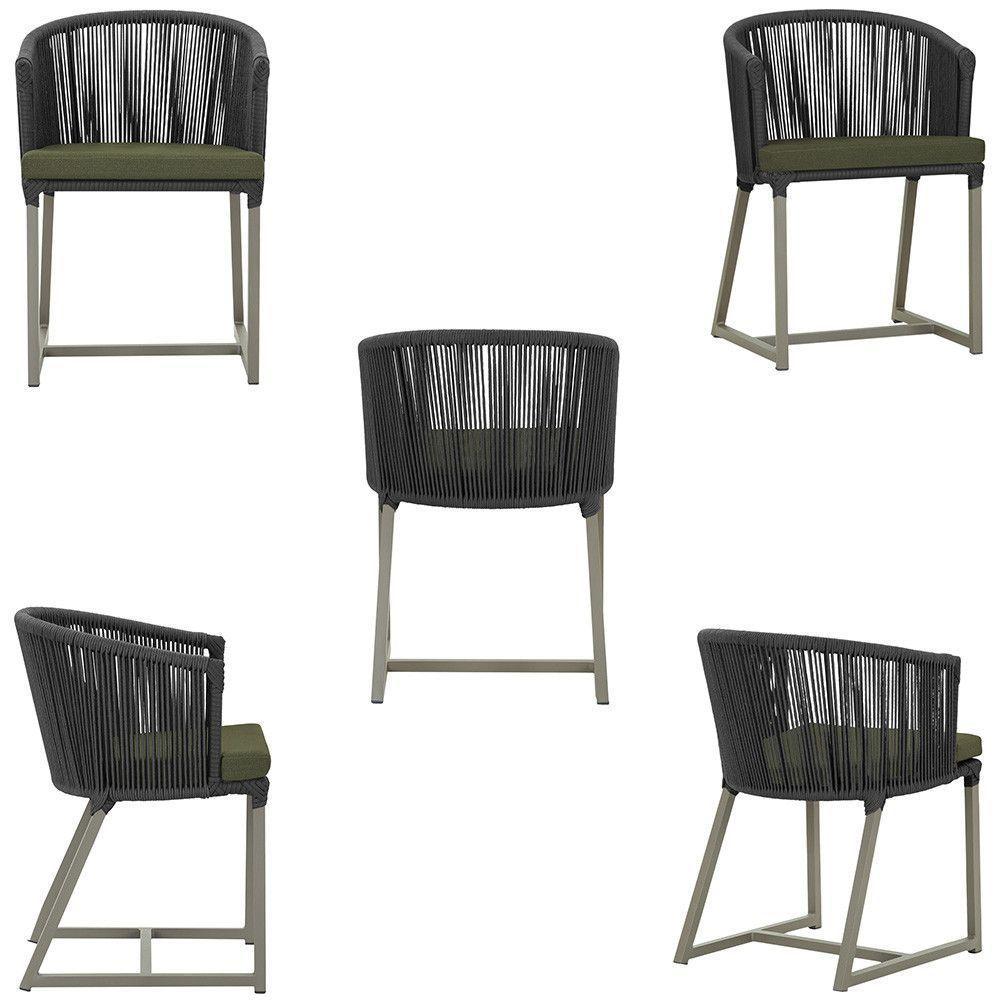 Mesa E 6 Cadeiras De Jantar Noronha Fendi E13 Trama Original Preto - 5