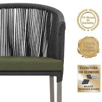 Mesa E 6 Cadeiras De Jantar Noronha Fendi E13 Trama Original Preto - 3