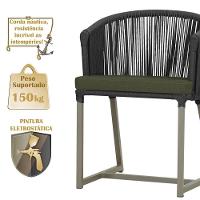 Mesa E 6 Cadeiras De Jantar Noronha Fendi E13 Trama Original Preto