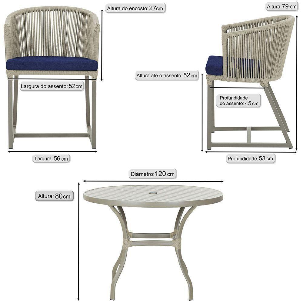 Mesa E 6 Cadeiras De Jantar Noronha Fendi E10 Trama Original Rami - 2