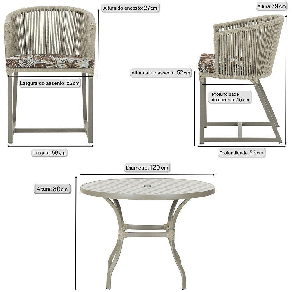 Mesa E 6 Cadeiras De Jantar Noronha Fendi E6 Trama Original Rami - 2