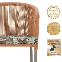 Mesa Com 4 Cadeiras E Noronha Estofado 6 Trama Original Terra Cota - 5