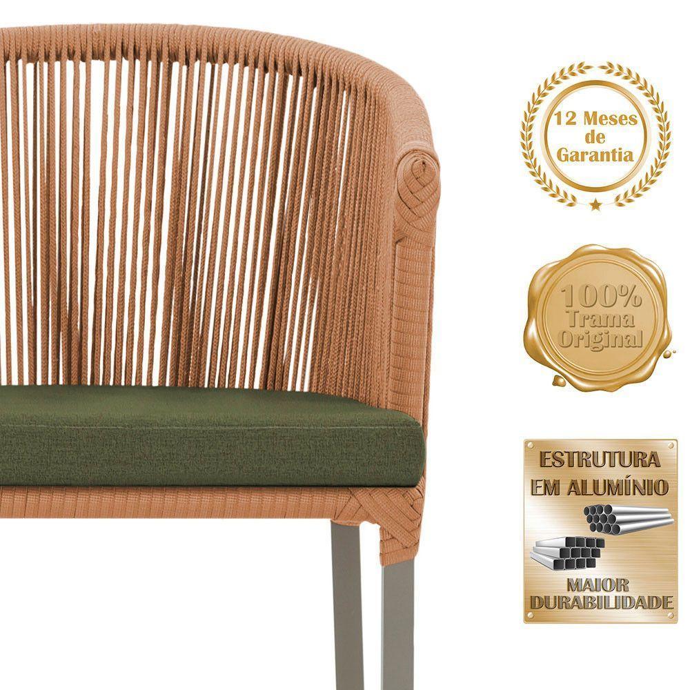 Mesa Com 4 Cadeiras E Noronha Estofado 13 Trama Original Terra Cota - 3