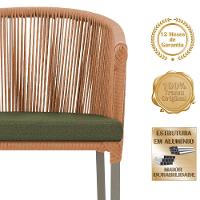 Mesa Com 4 Cadeiras E Noronha Estofado 13 Trama Original Terra Cota - 3