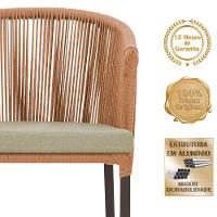 Mesa Com 4 Cadeiras E Noronha Estofado 7 Trama Original Terra Cota - 2