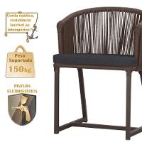 Mesa Com 4 Cadeiras E Noronha Estofado 11 Trama Original Marrom