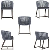 Mesa Com 4 Cadeiras E Noronha Estofado 11 Trama Original Prata