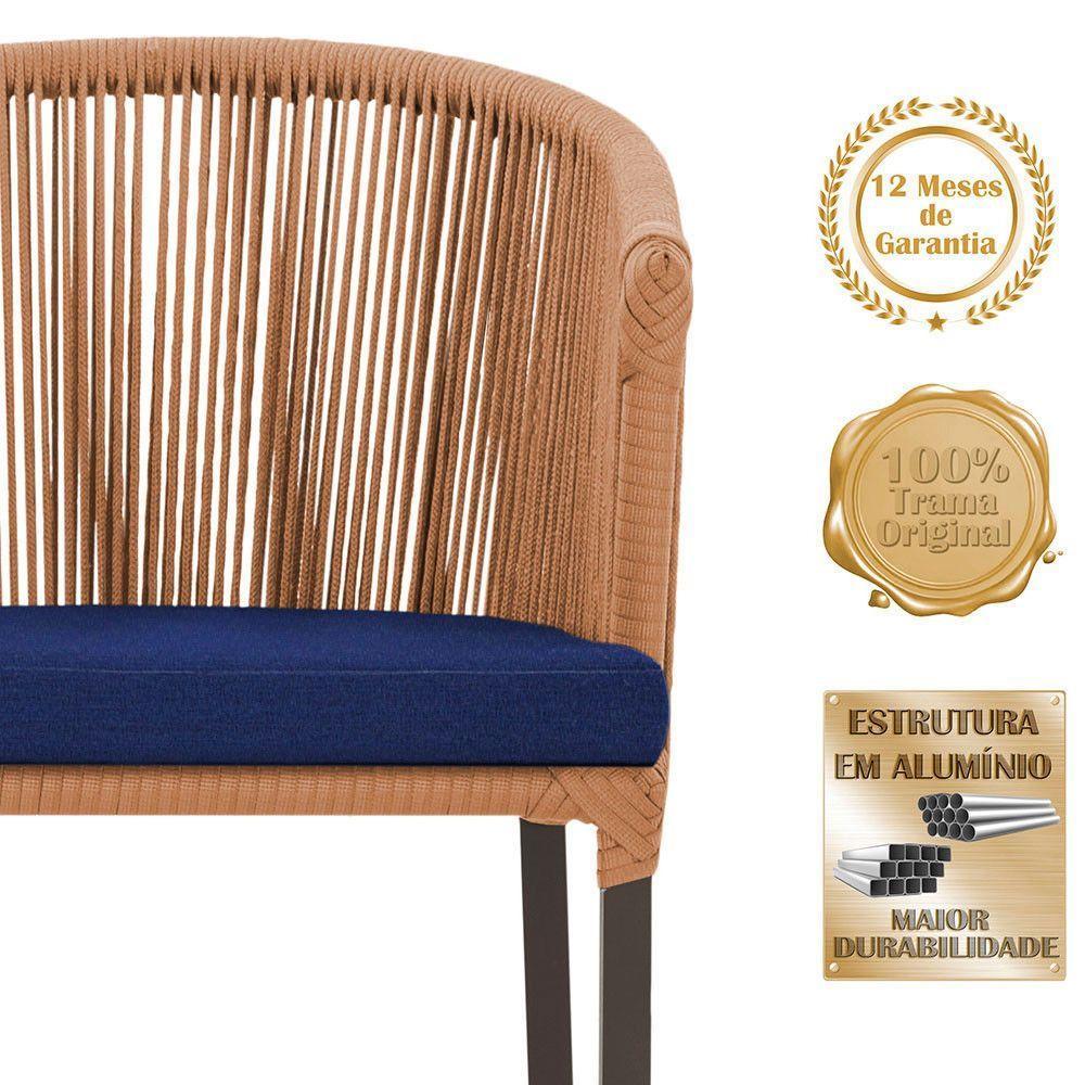 Mesa Com 4 Cadeiras E Noronha Estofado 10 Trama Original Terra Cota - 5