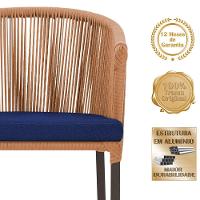 Mesa Com 4 Cadeiras E Noronha Estofado 10 Trama Original Terra Cota - 5