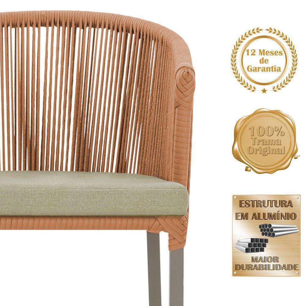 Mesa Com 4 Cadeiras E Noronha Estofado 7 Trama Original Terra Cota - 3