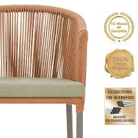 Mesa Com 4 Cadeiras E Noronha Estofado 7 Trama Original Terra Cota - 3